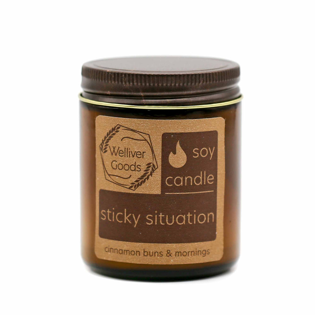 sticky situation candle